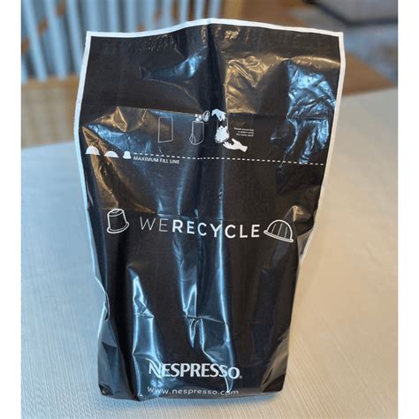 nespresso recycling bag label.